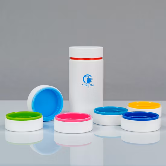 Bottiglia di plastica cilindrica colorata da 150 ml per uso alimentare
